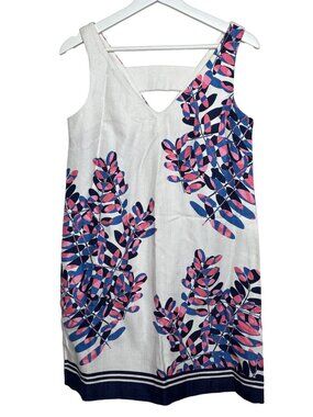 Taylor White Floral Shift Sundress Dress NWT Size 4 Small